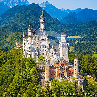 Neuschwanstein Castle, Bavaria, Germany Editorial Stock Photo