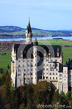 Neuschwanstein castle Romantic Road Stock Photo