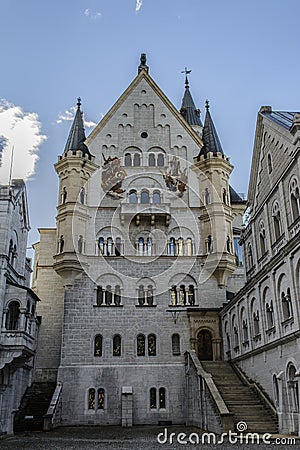 Neuschwanstein castle in Hohenschwangau Stock Photo