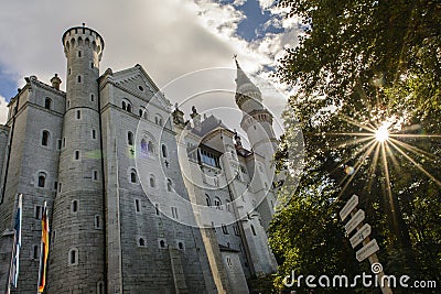 Neuschwanstein castle in Hohenschwangau Stock Photo