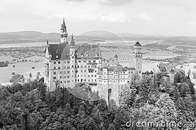 Neuschwanstein Castle in Munich, Germany Stock Photo