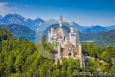 Neuschwanstein Fairytale Castle, Bavaria, Germany Editorial Stock Photo