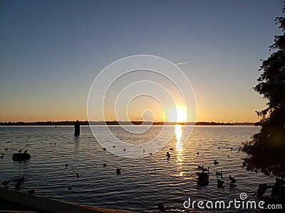 Neuse River sunrise Stock Photo