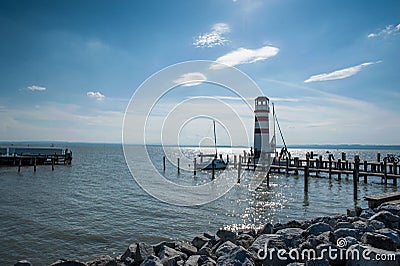 Neusiedler See Lighthouse, Austria Stock Photo