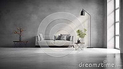 neutral grey floor background Cartoon Illustration