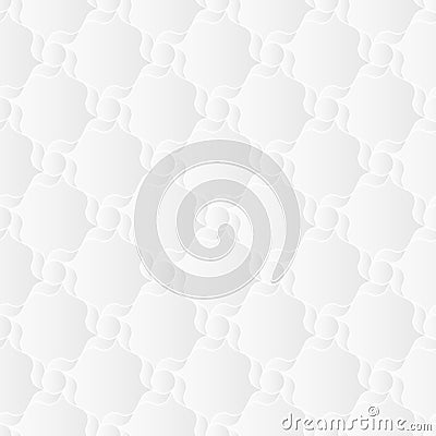 Neutral White Arabesque Texture Vector Illustration