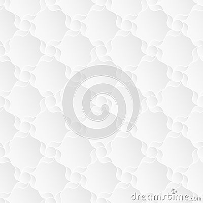 Neutral White Arabesque Texture Vector Illustration