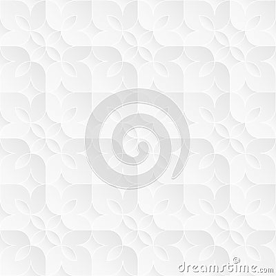 Neutral White Floral Texture Vector Illustration