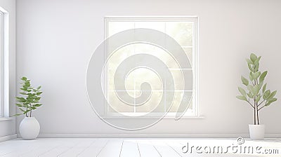 neutral white home background Cartoon Illustration