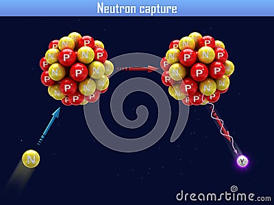 Neutron capture Stock Photo