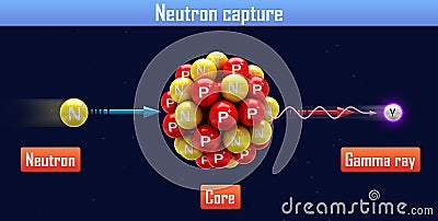 Neutron capture Stock Photo