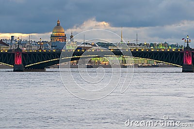 Neva river, St. Petersburg, Russia. Stock Photo