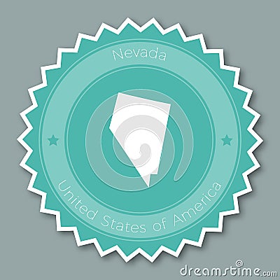 Nevada badge flat design. Vector Illustration