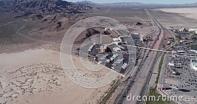 Nevada and California Border. Primm Valley Resort and Casino in Nevada