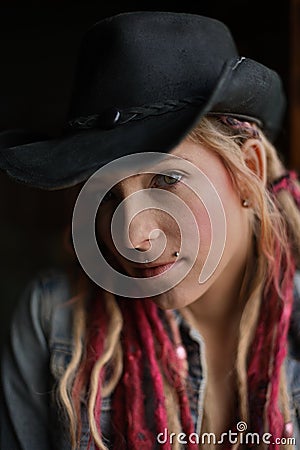 Nevada Cowgirl Stock Photo