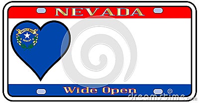 Nevada License Plate Vector Illustration