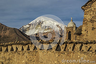 Nevado Sajama Stock Photo