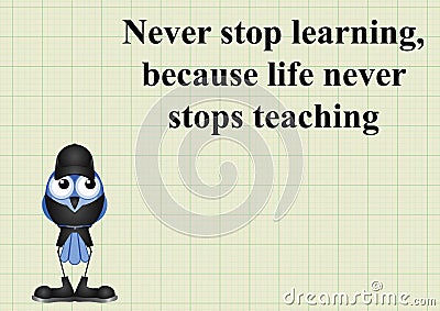 Never stop learning Vector Illustration