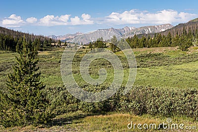 Grand View of the Never Summer Range in Northern Colorado Stock Photo