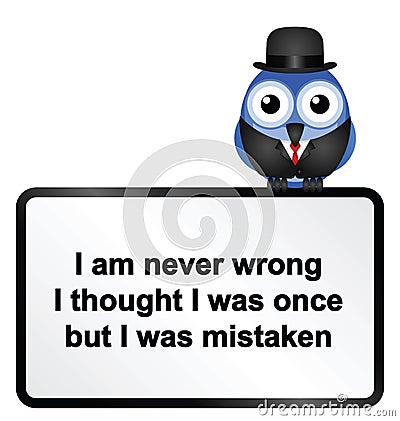 Never Wrong Vector Illustration