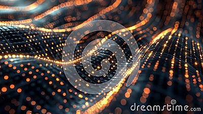 A neverending supply of information being consumed and processed by a machine learning algorithm Stock Photo