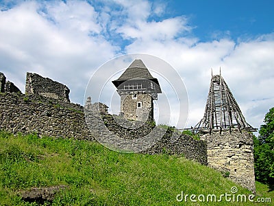 Nevitskiy castle near Uzhgorod, Ukraine Stock Photo