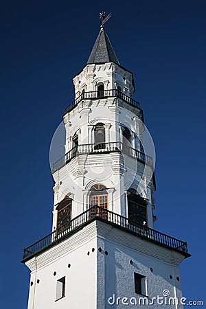 Nevjansky falling tower of XVIII century Stock Photo