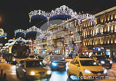 Nevsky prospect. Editorial Stock Photo