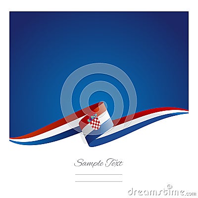 New abstract Croatia flag ribbon banner Stock Photo