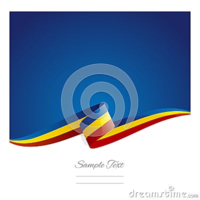New abstract Romania flag ribbon banner Stock Photo