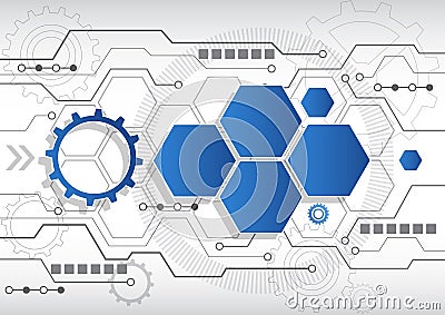 New abstract technology business background, vector illustration Vector Illustration