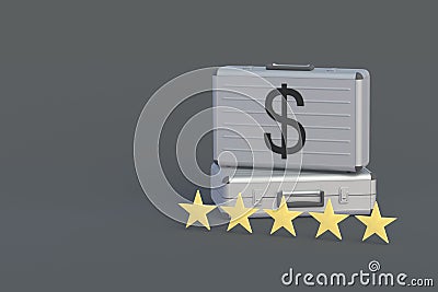 New achievement of service quality. Good investment attractiveness concept. Bank review. Credit rating Stock Photo