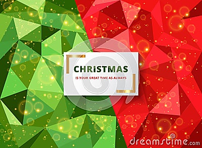 New age of miracle polygon sparkle grand Christmas background in Vector Illustration