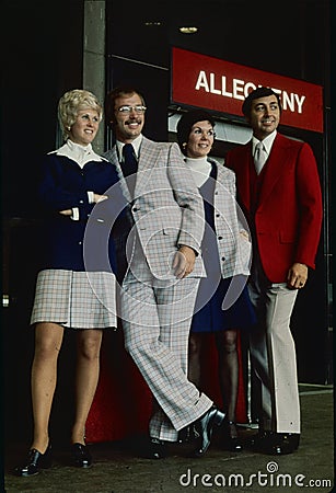 New Allegheny Customer Service uniforms mid -late 1970s Editorial Stock Photo