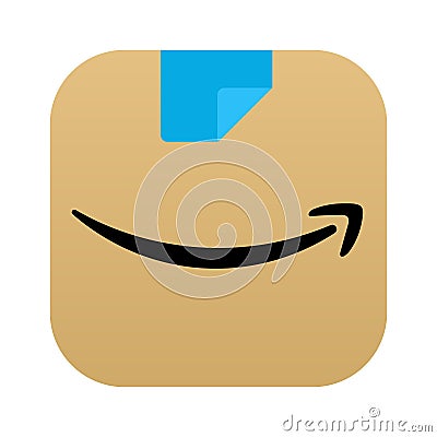 New Amazon app icon Vector Illustration