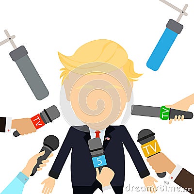 New american president. Vector Illustration