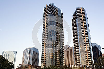 New apartment buildings in downtown Stock Photo