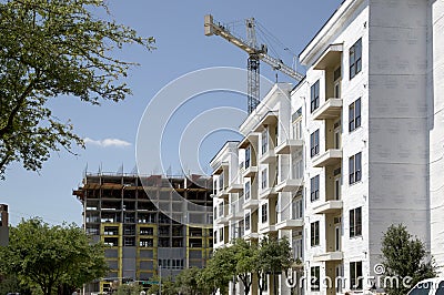 New apartment buildings under construction Editorial Stock Photo