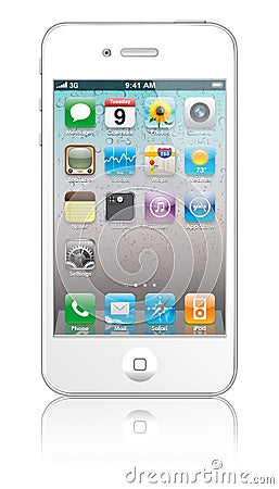 New Apple iPhone 4S white Editorial Stock Photo