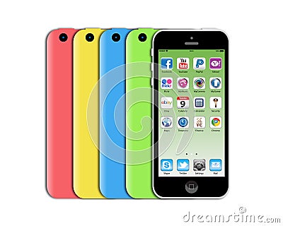 New Apple iphone 5c Editorial Stock Photo