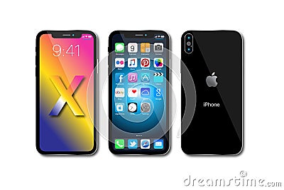 New Apple iPhone X 10 Editorial Stock Photo