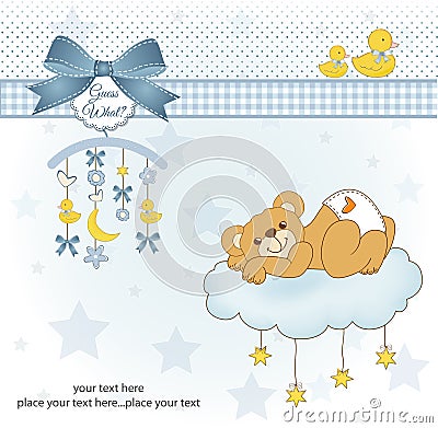 New baby shower card Vector Illustration