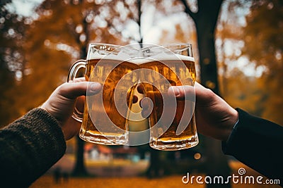 New Back view friends toasting. Generate Ai Stock Photo