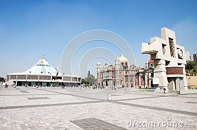 New Basilica of Our Mary of Guadalupe, Mexico City Editorial Stock Photo