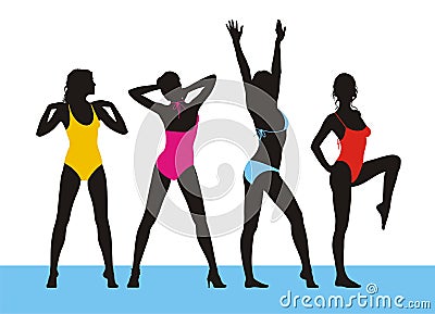 New bathing suits 2 Vector Illustration