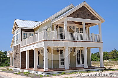 New Beach House in Construction Stock Photo