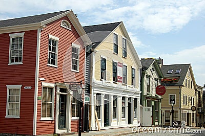 New Bedford, MA: 19th Century Houses Editorial Stock Photo