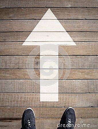 New Beginnings - Going Forward Straight Ahead Stock Photo