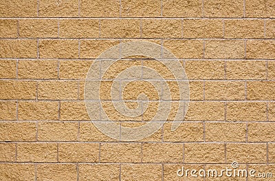 New beige sandstone wall Stock Photo