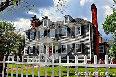 New Bern, NC: 1767 Palmer-Tisdale House Editorial Stock Photo